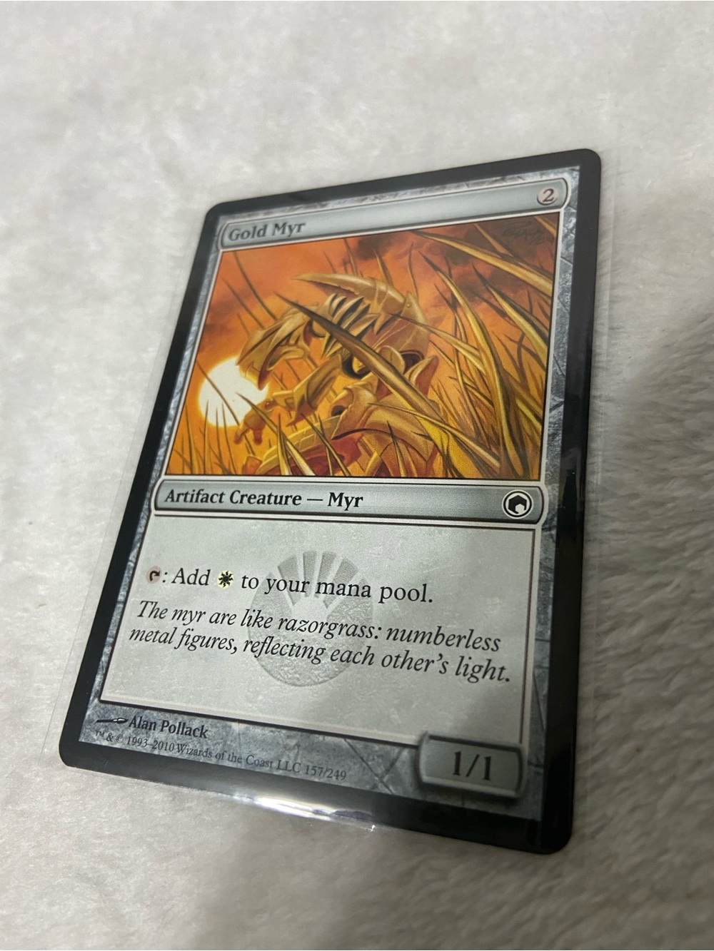 Gold Myr #157/249 Scars of Mirrodin (released in 2010)
